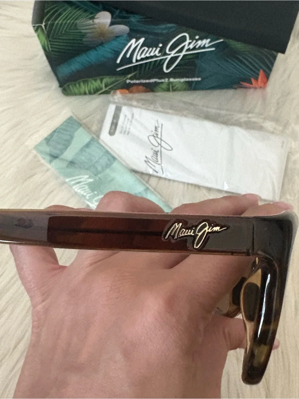 Maui Jim Starfish Chocolate Brown & Tortoise Polarized Sunglasses - EUC